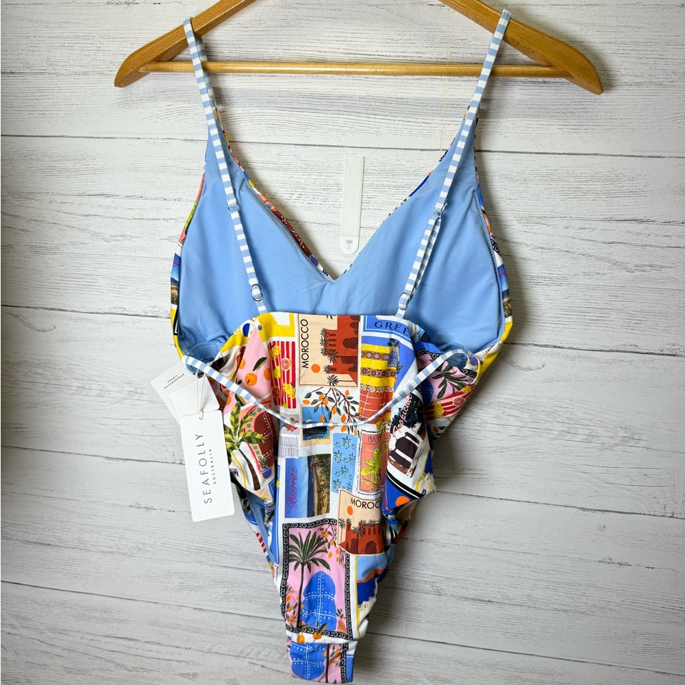 Seafolly Multicolor One Piece Swimsuit USA 10 - Picture 4 of 5